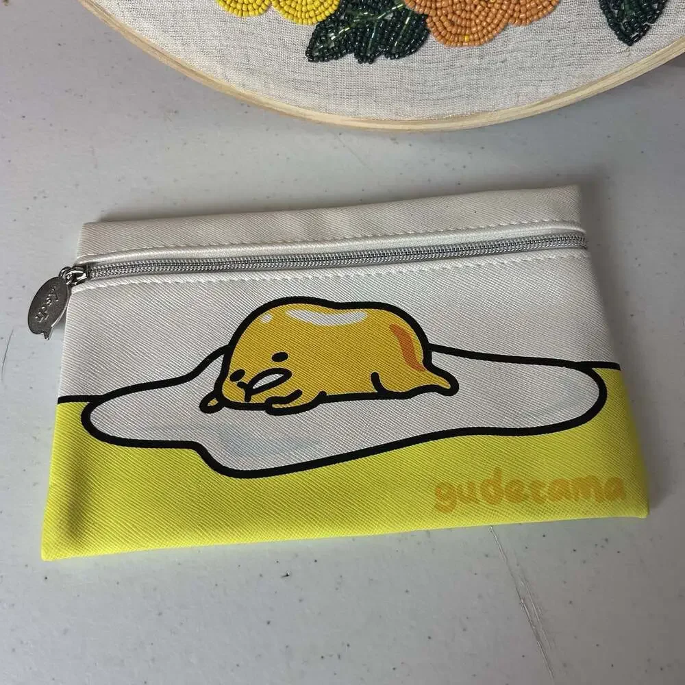 Gudetama the Lazy Egg by Sanrio Zippered Makeup/Cosmetics Bag Kawaii